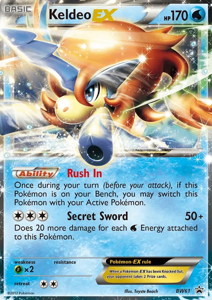 Keldeo-EX — BW Black Star Promos card #BW61