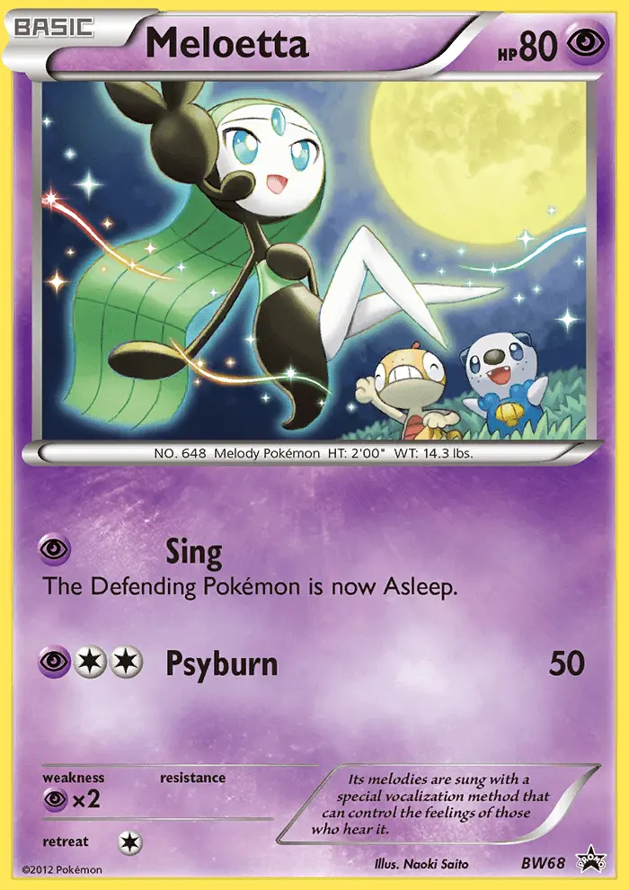 Meloetta — BW Black Star Promos card #BW68