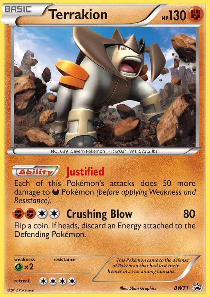 Terrakion — BW Black Star Promos card #BW71