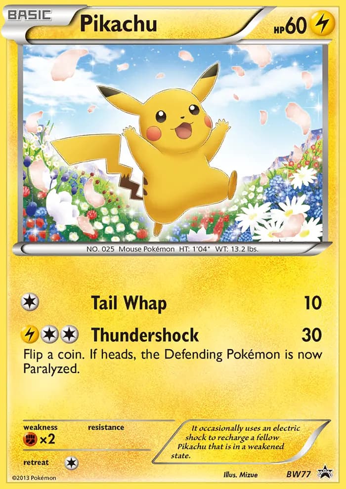 Pikachu — BW Black Star Promos card #BW77