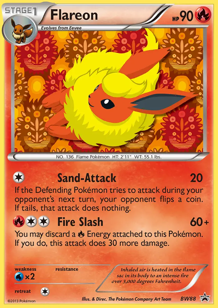 Flareon — BW Black Star Promos card #BW88