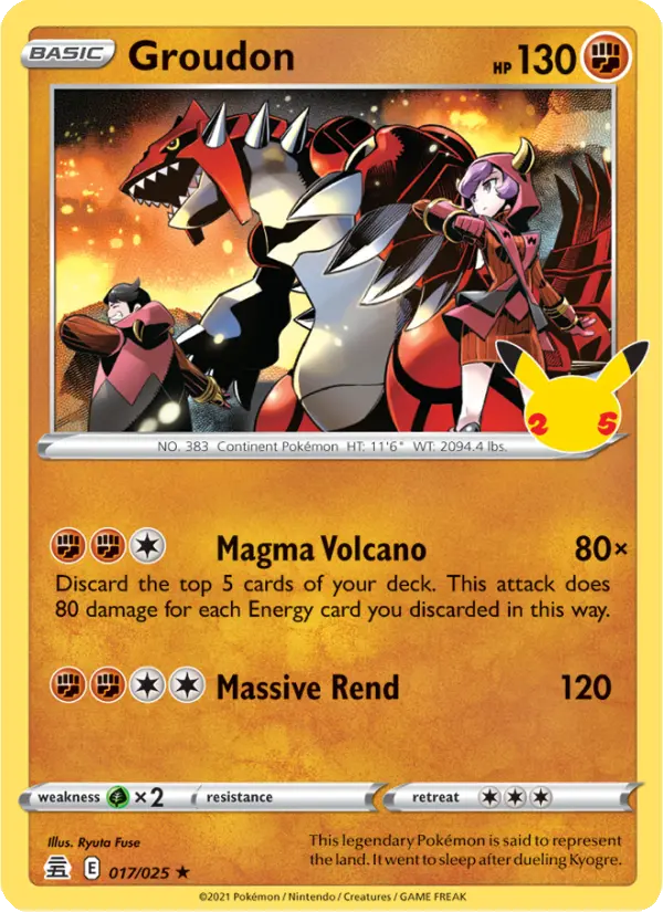 Groudon — Celebrations card #17