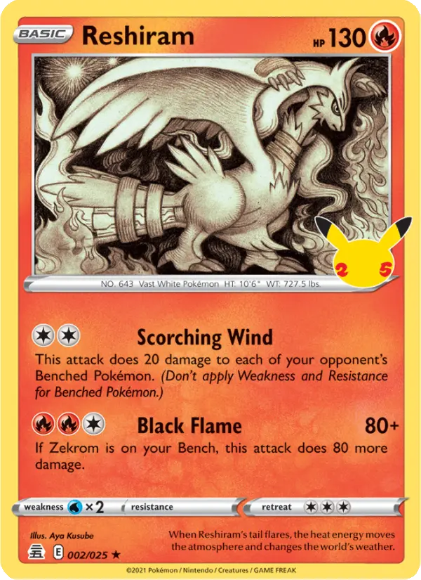 Reshiram — Celebrations card #2