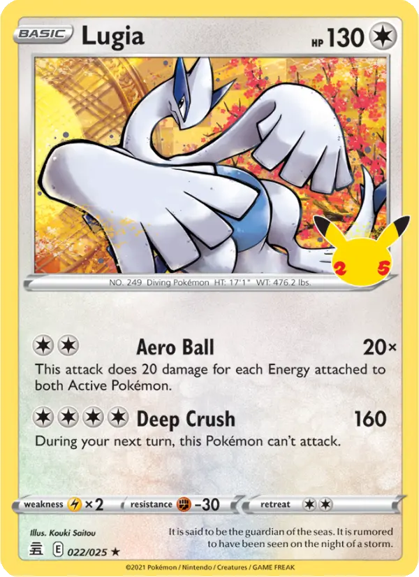 Lugia — Celebrations card #22