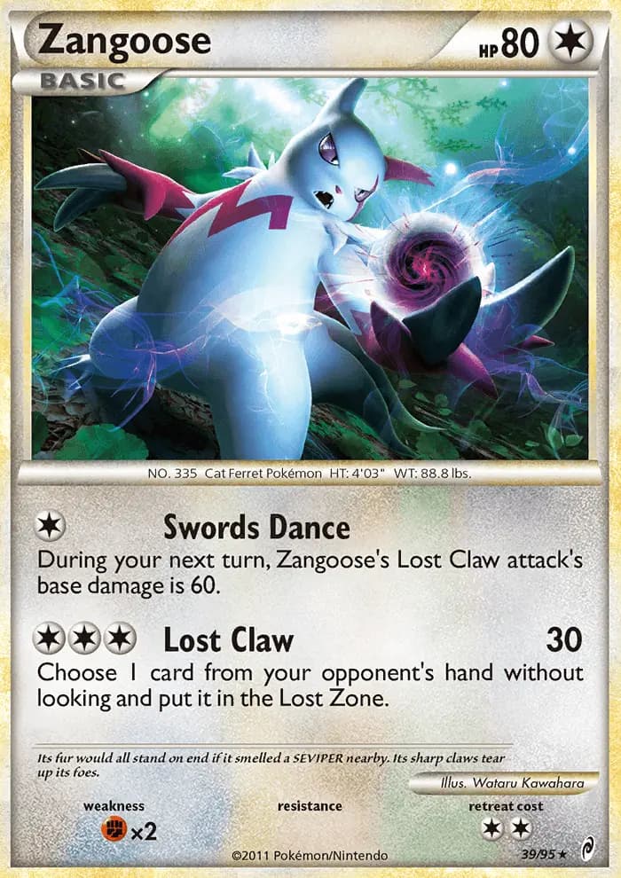 Zangoose — Call of Legends card #39
