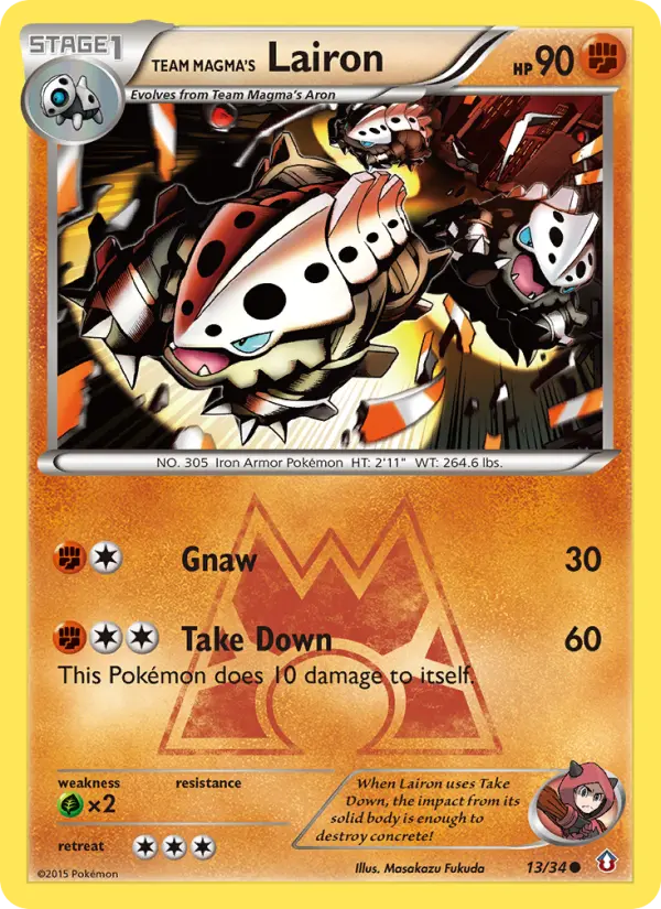 Team Magma's Lairon — Double Crisis card #13