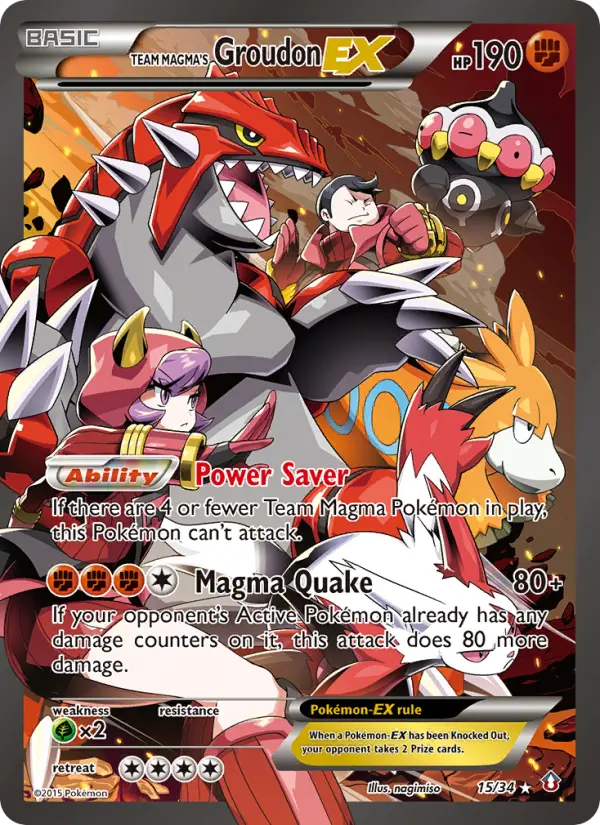 Team Magma's Groudon EX — Double Crisis card #15