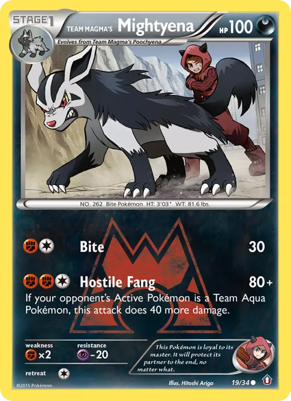 Team Magma's Mightyena — Double Crisis card #19