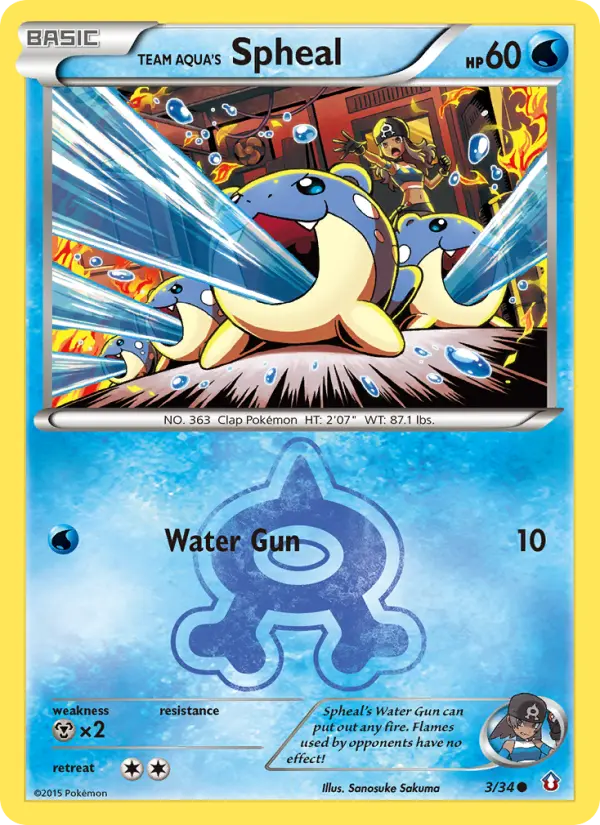 Team Aqua's Spheal — Double Crisis card #3