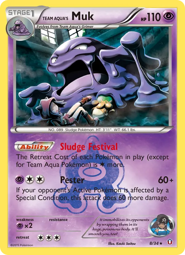 Team Aqua's Muk — Double Crisis card #8
