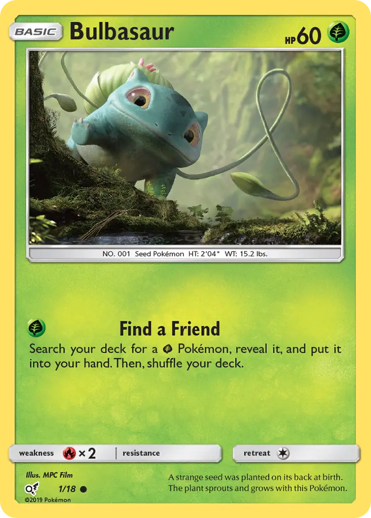 Bulbasaur — Detective Pikachu card #1