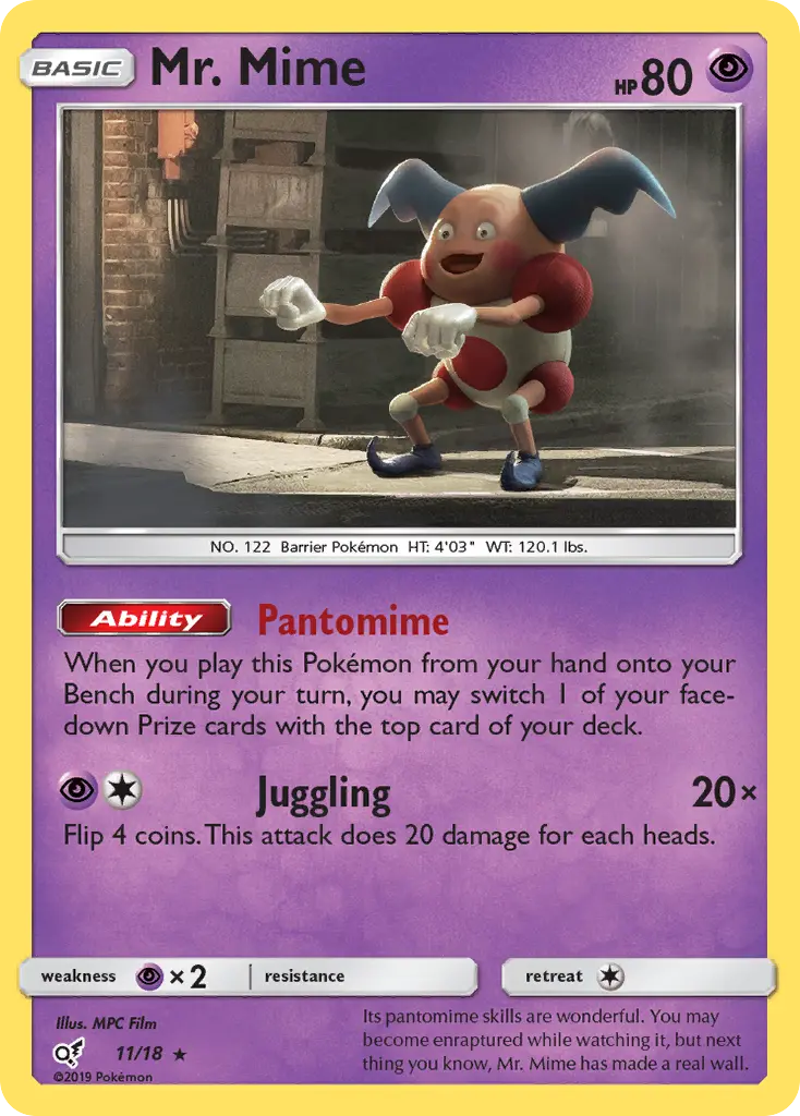 Mr. Mime — Detective Pikachu card #11