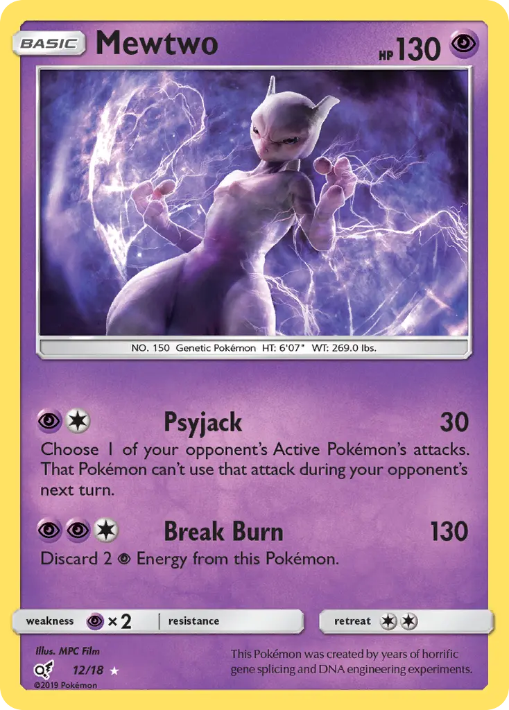 Mewtwo — Detective Pikachu card #12