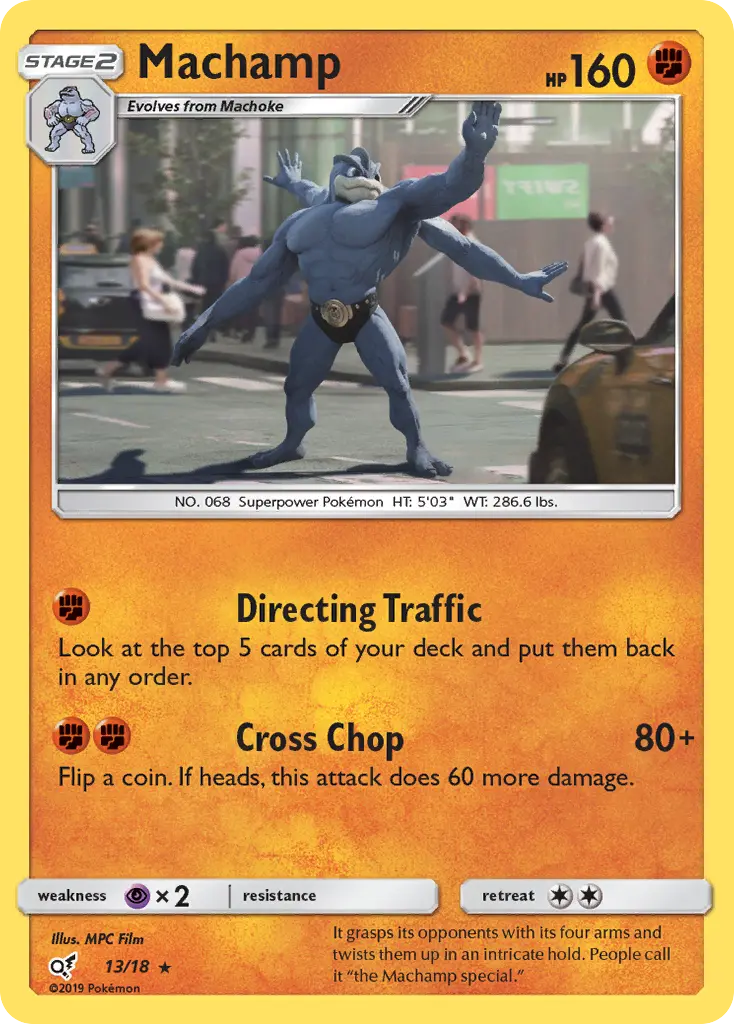 Machamp — Detective Pikachu card #13