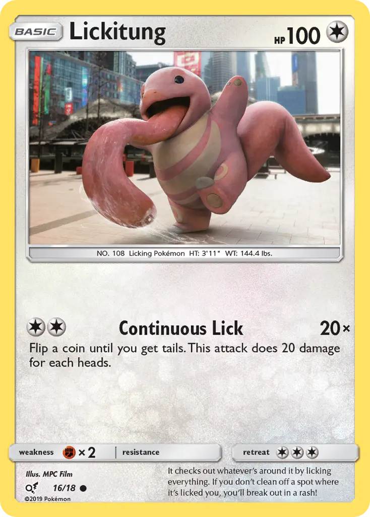 Lickitung — Detective Pikachu card #16