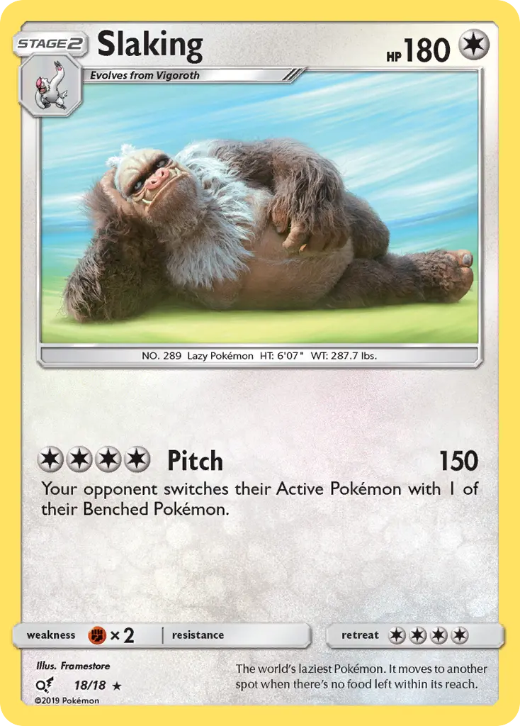 Slaking — Detective Pikachu card #18