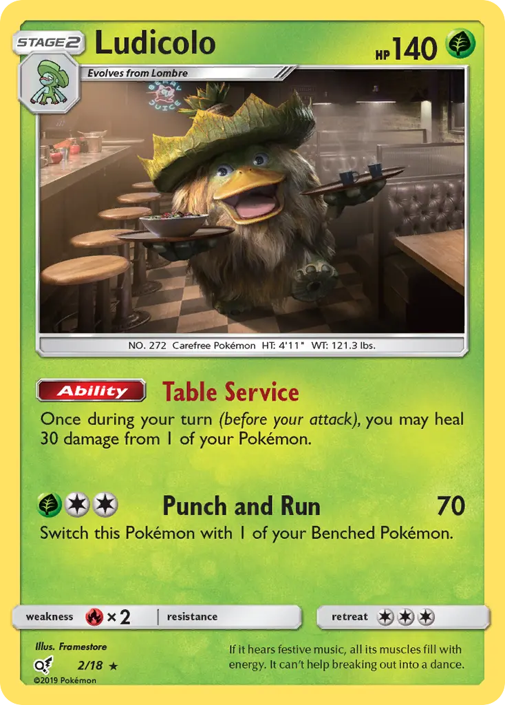 Ludicolo — Detective Pikachu card #2