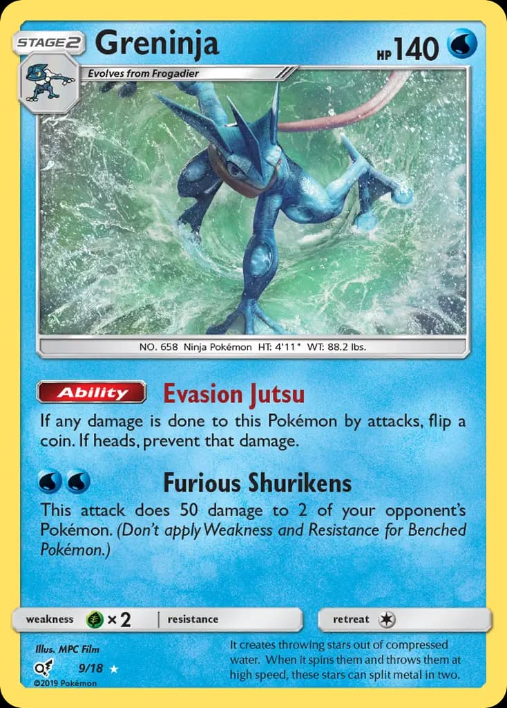 Greninja — Detective Pikachu card #9