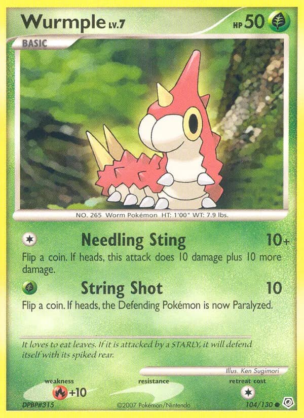 Wurmple — Diamond & Pearl card #104