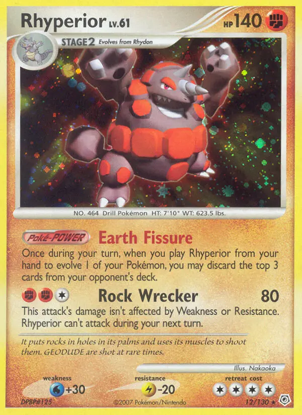 Rhyperior — Diamond & Pearl card #12