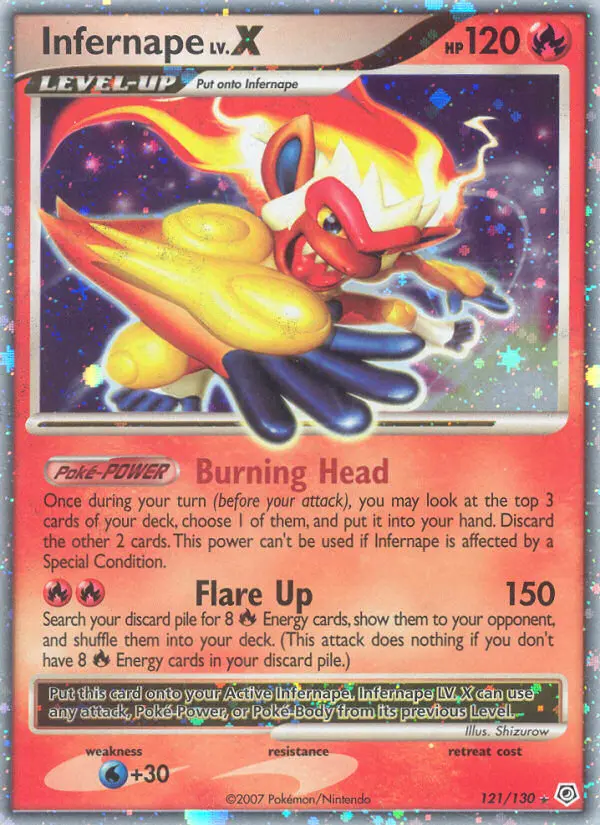 Infernape — Diamond & Pearl card #121