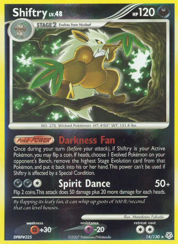 Shiftry — Diamond & Pearl card #14