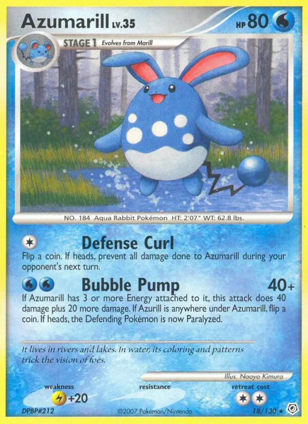 Azumarill — Diamond & Pearl card #18