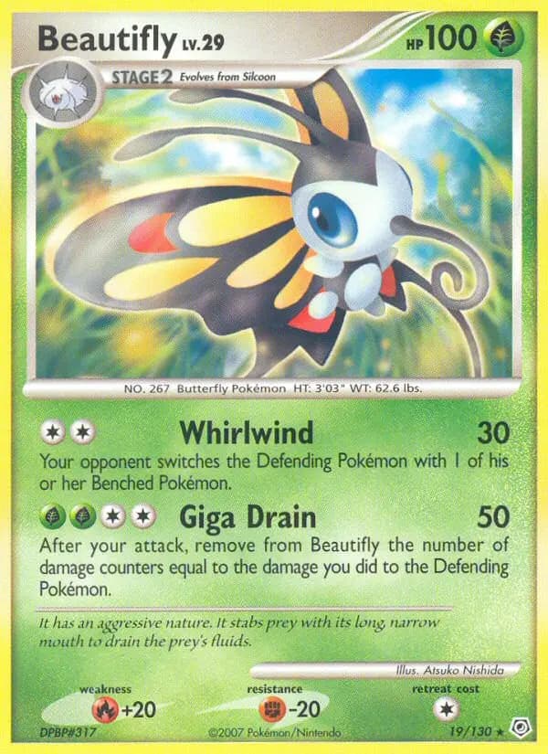 Beautifly — Diamond & Pearl card #19