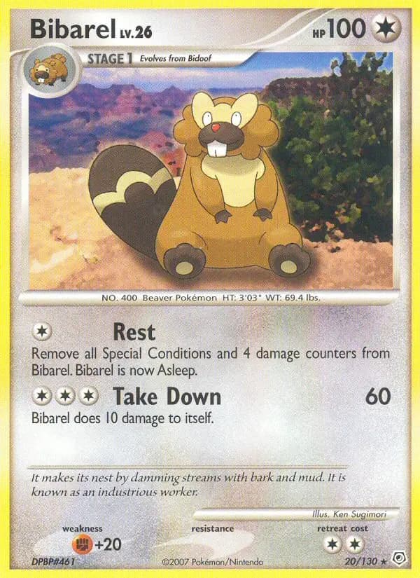 Bibarel — Diamond & Pearl card #20