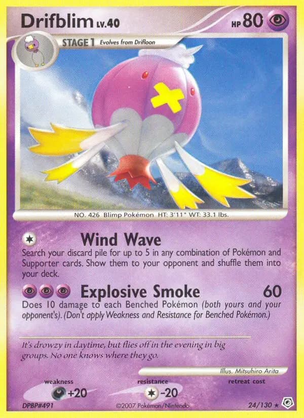 Drifblim — Diamond & Pearl card #24