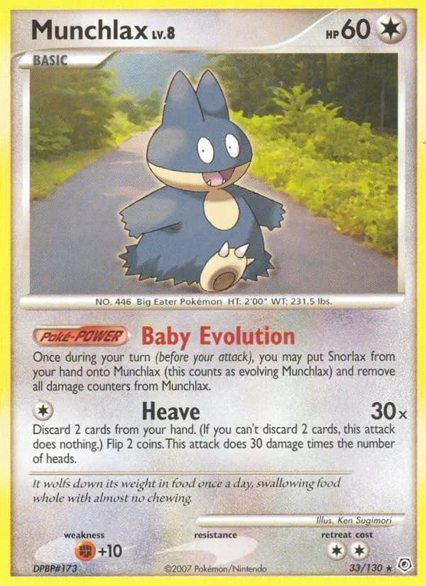 Munchlax — Diamond & Pearl card #33