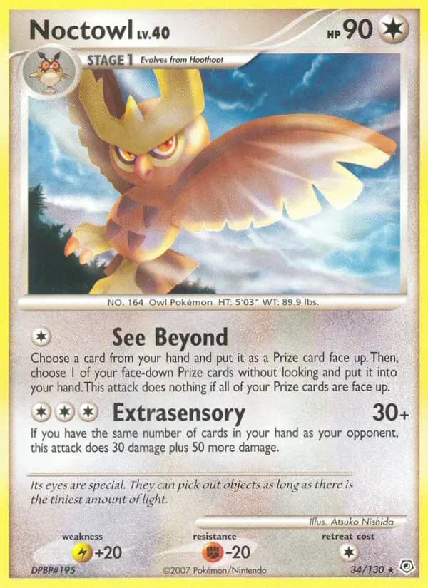 Noctowl — Diamond & Pearl card #34