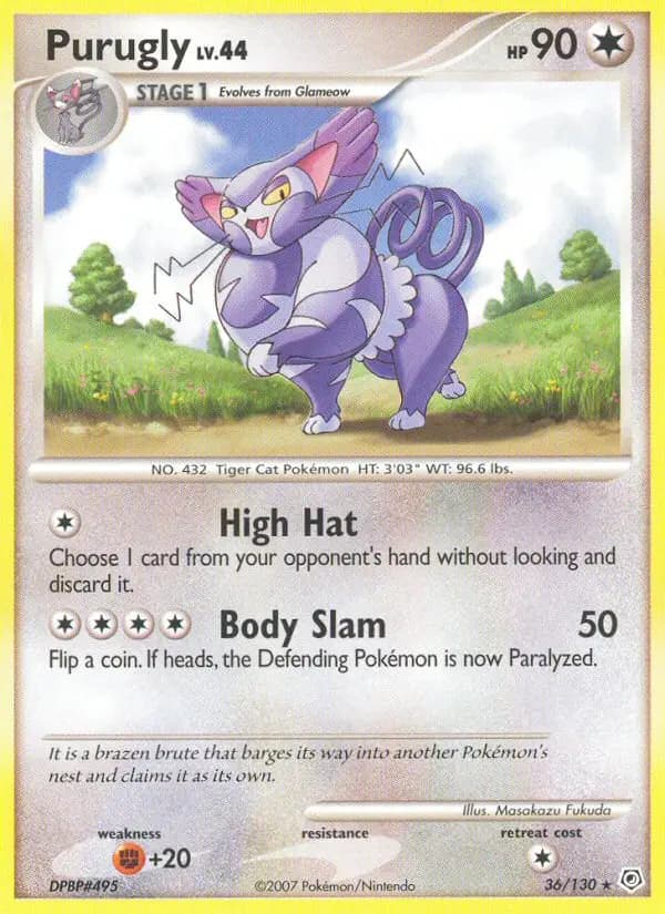 Purugly — Diamond & Pearl card #36