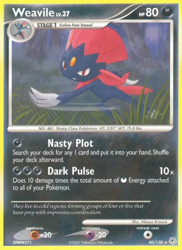 Weavile — Diamond & Pearl card #40