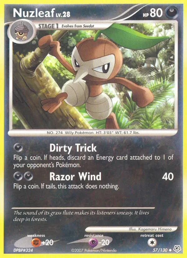 Nuzleaf — Diamond & Pearl card #57