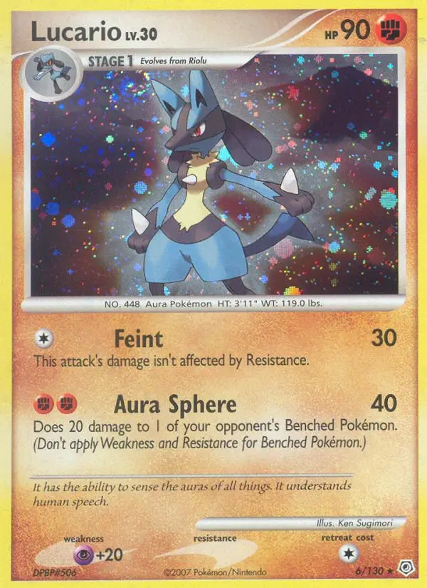 Lucario — Diamond & Pearl card #6
