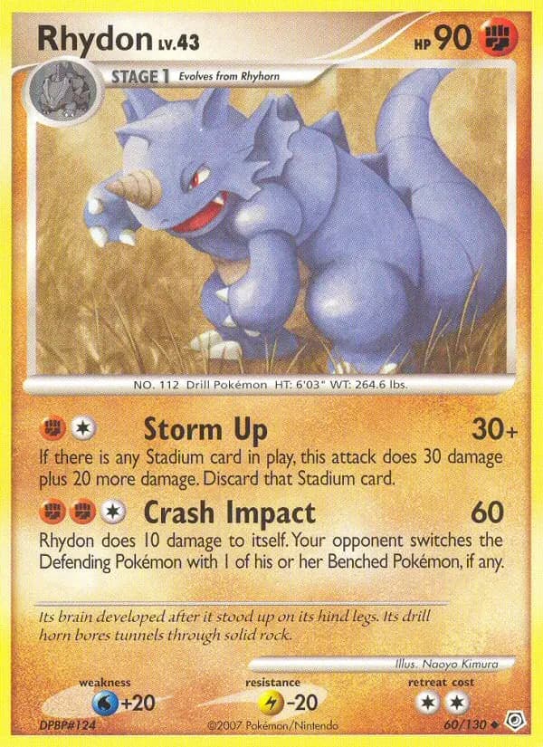 Rhydon — Diamond & Pearl card #60