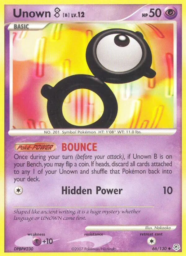 Unown B — Diamond & Pearl card #66