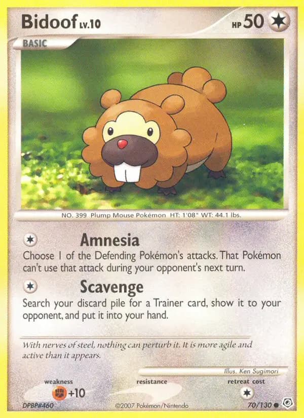 Bidoof — Diamond & Pearl card #70