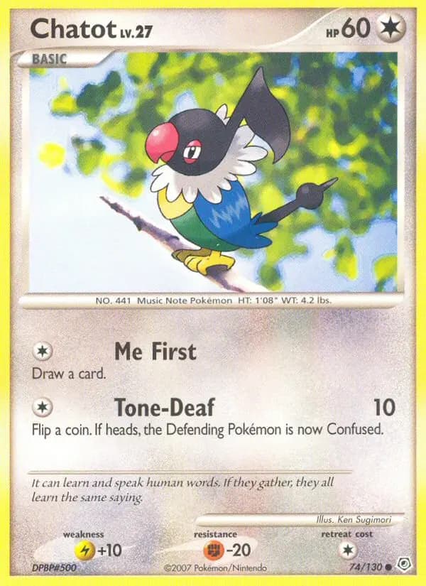 Chatot — Diamond & Pearl card #74