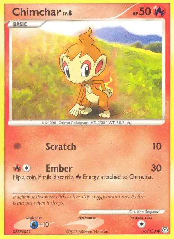 Chimchar — Diamond & Pearl card #76