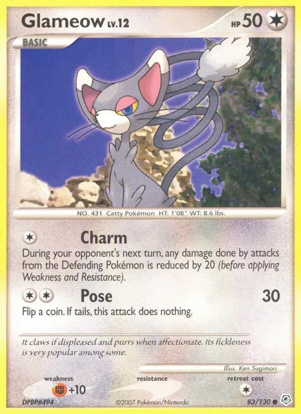 Glameow — Diamond & Pearl card #83