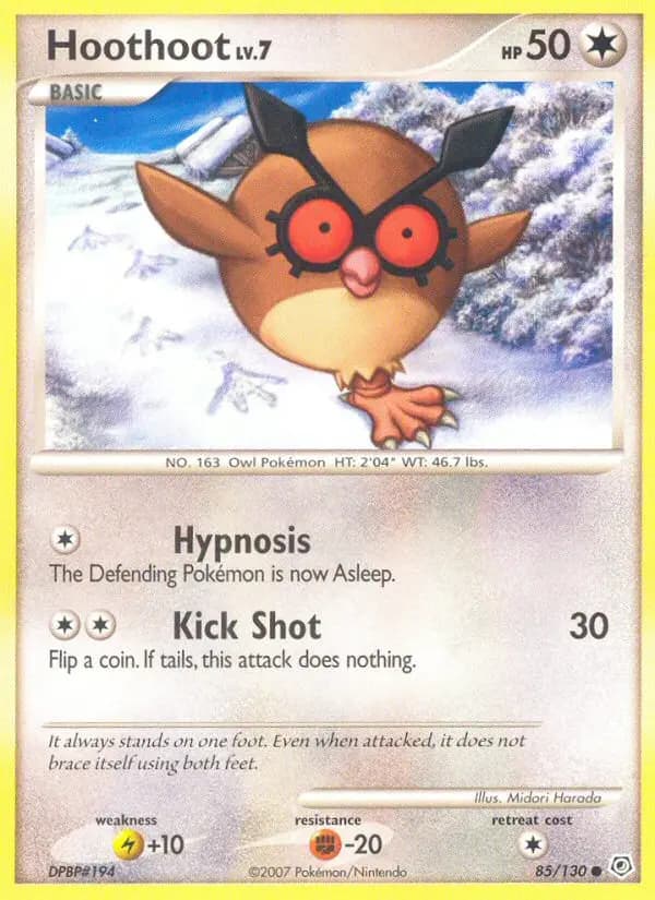Hoothoot — Diamond & Pearl card #85