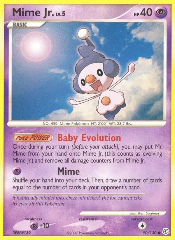 Mime Jr. — Diamond & Pearl card #90