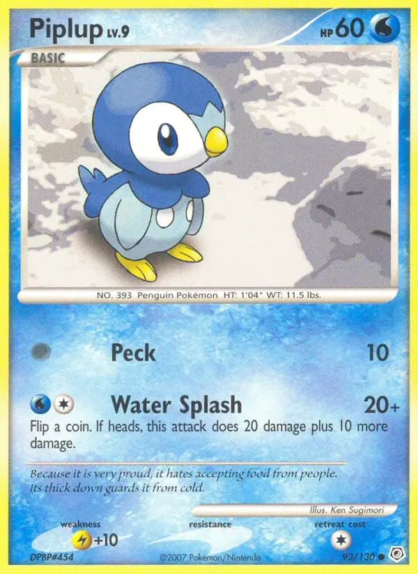 Piplup — Diamond & Pearl card #93