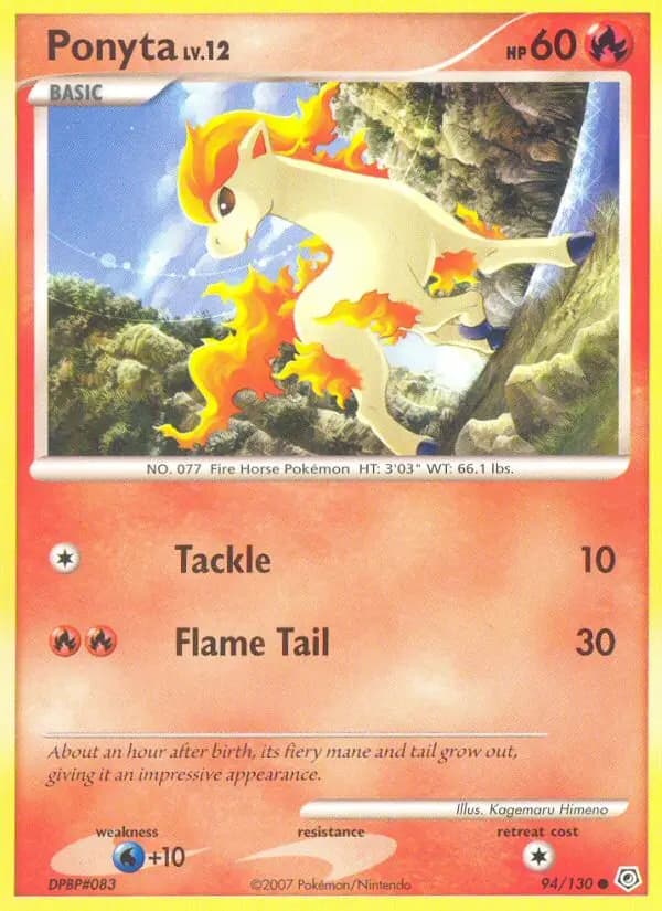 Ponyta — Diamond & Pearl card #94