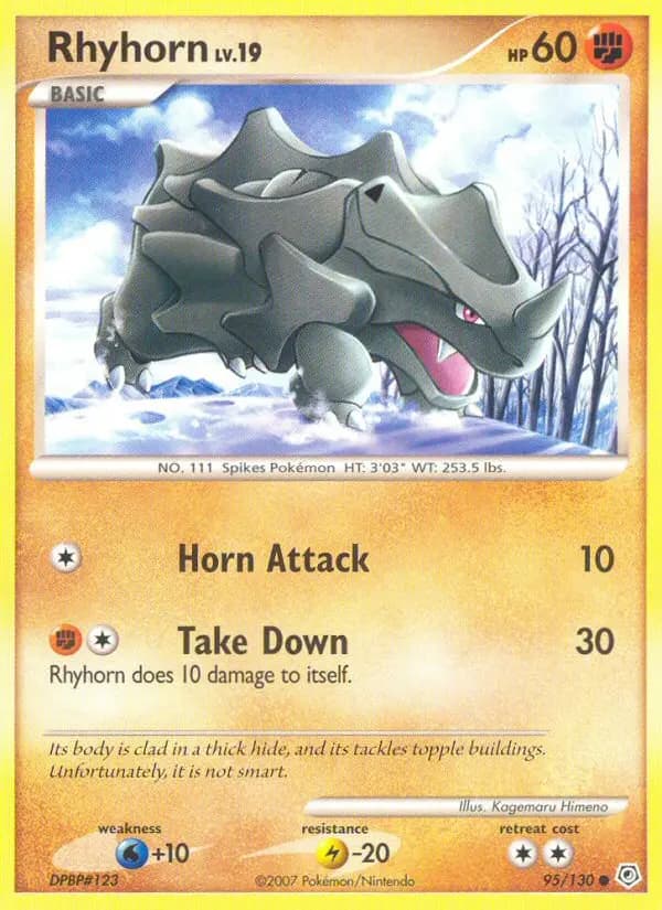 Rhyhorn — Diamond & Pearl card #95