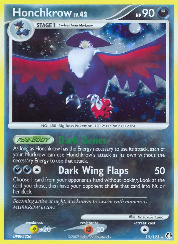 Honchkrow — Mysterious Treasures card #10