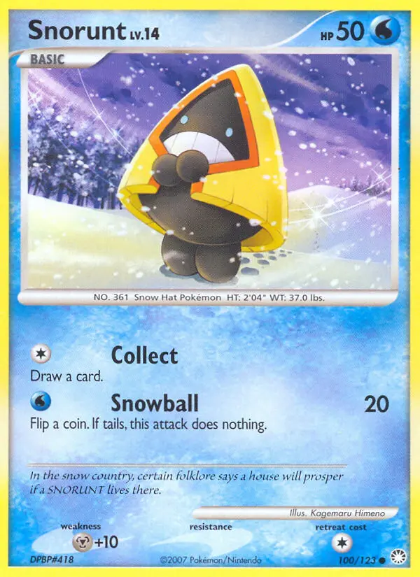 Snorunt — Mysterious Treasures card #100