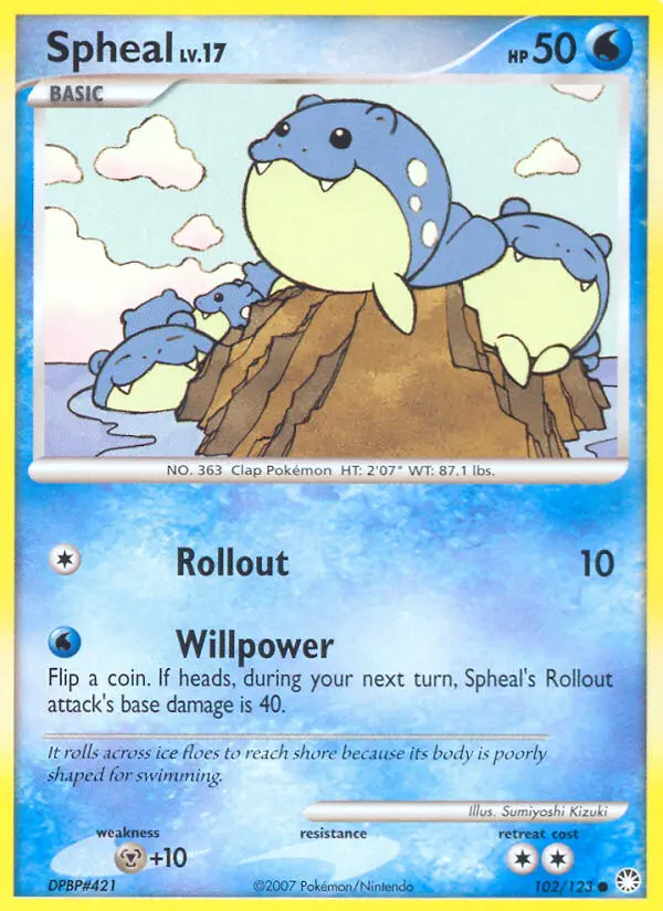 Spheal — Mysterious Treasures card #102